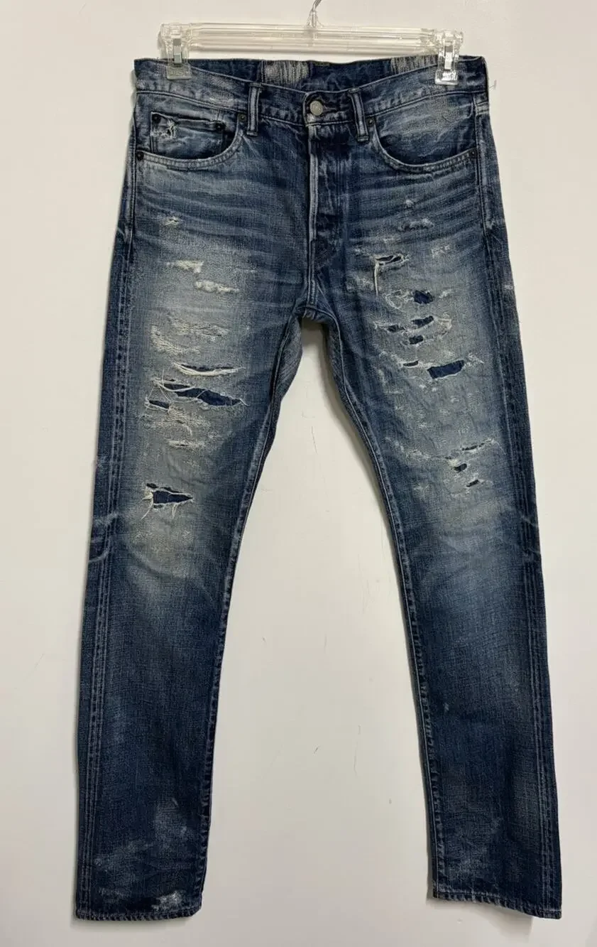 Fabric Brand & Co Japanese Selvedge Slim Fit Jeans Button Fly 30x34 act(32x34)